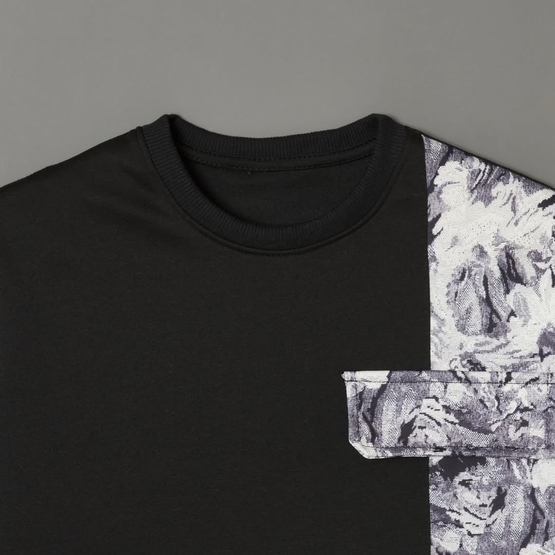 Side Botanical Loose Pullover