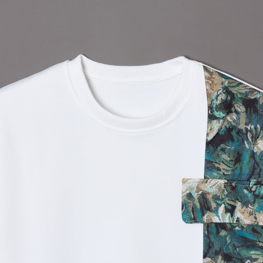 Side Botanical Loose Pullover