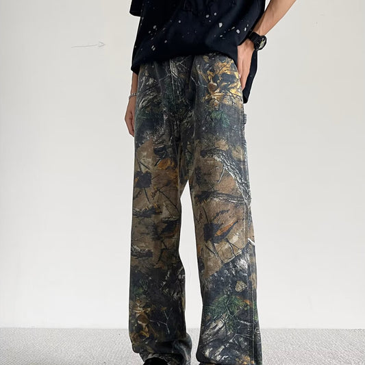 Botanical camouflage design pants/ボタニカル迷彩デザインパンツ