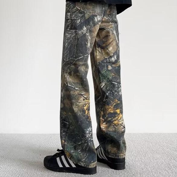 Botanical camouflage design pants/ボタニカル迷彩デザインパンツ