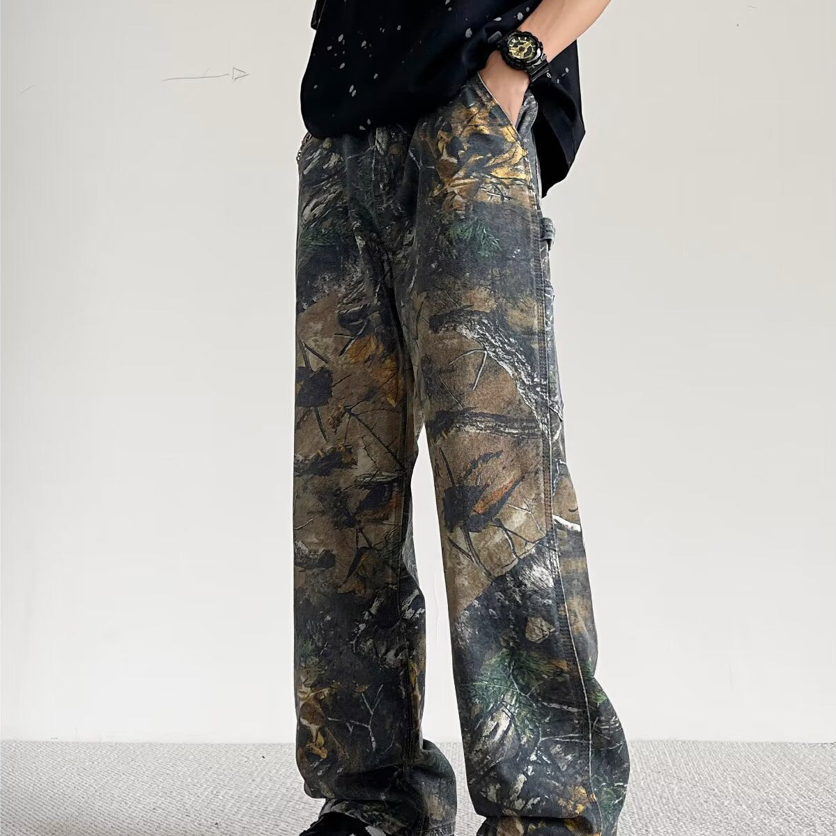 Botanical camouflage design pants/ボタニカル迷彩デザインパンツ